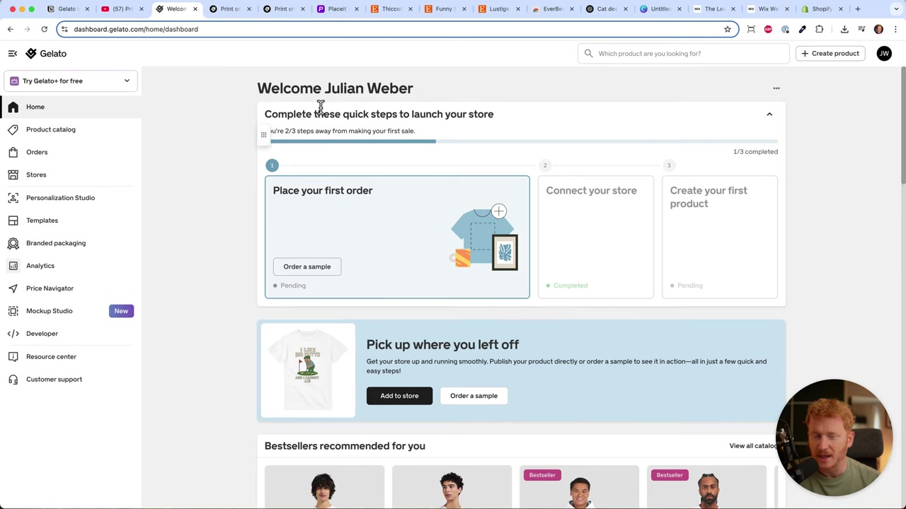 Gelato Print on Demand Tutorial Deutsch – Shop mit Etsy oder Wix verbinden